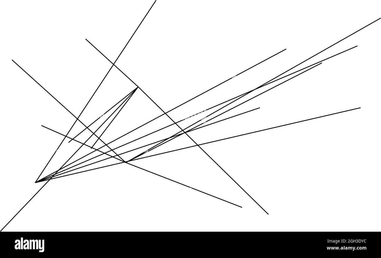 Random structure of angular, geometric lines element. Irregular ...