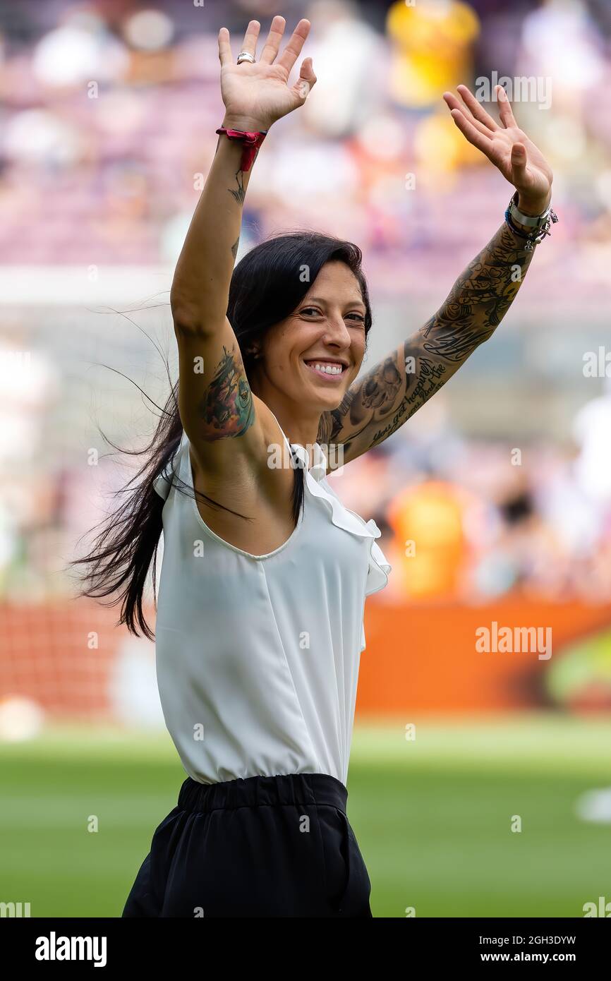 BARCELONA AUG 29 Jenni Hermoso celebrates the Women's Forward of the