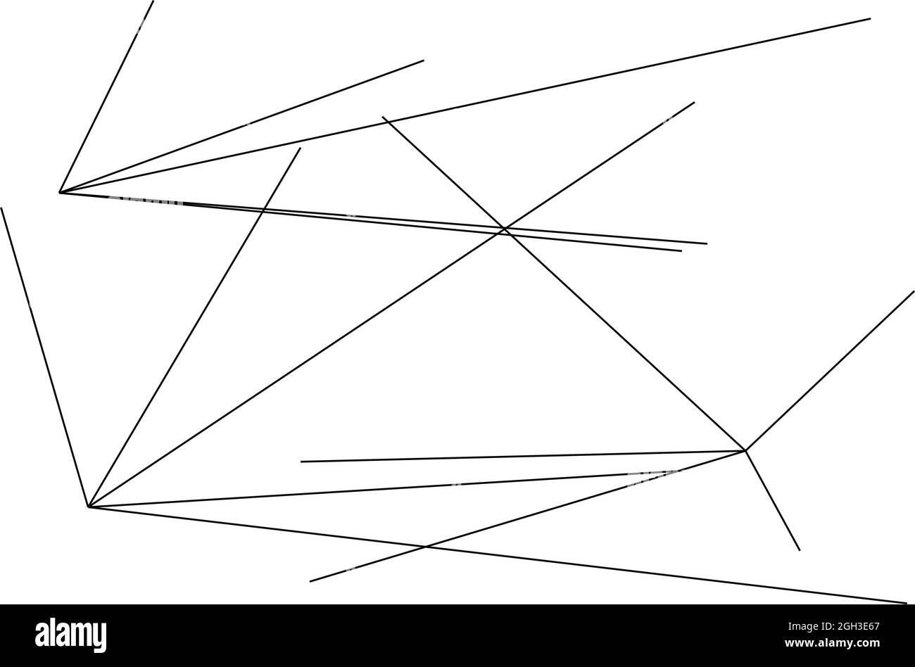 Random structure of angular, geometric lines element. Irregular ...