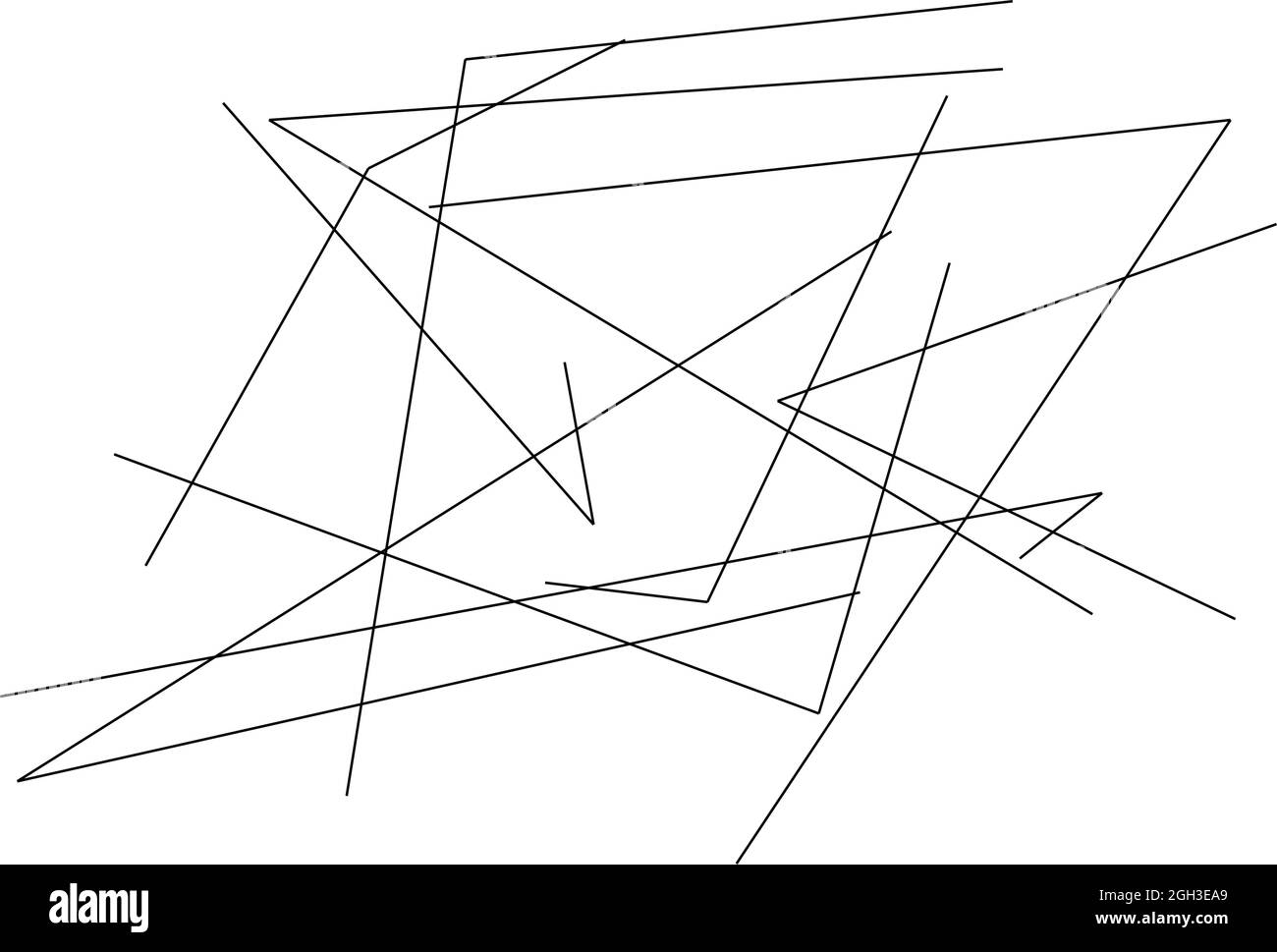 Random structure of angular, geometric lines element. Irregular ...