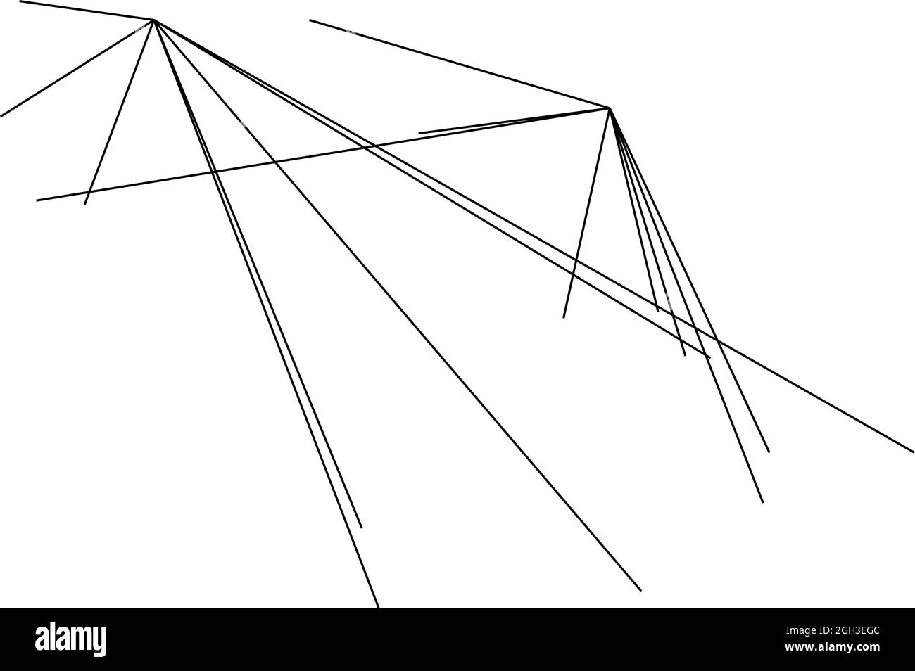 Random structure of angular, geometric lines element. Irregular ...