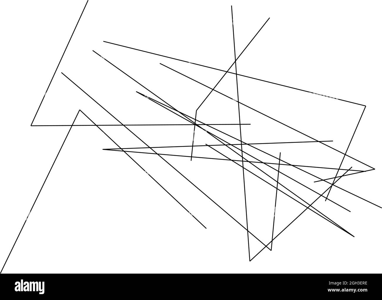 Random structure of angular, geometric lines element. Irregular ...