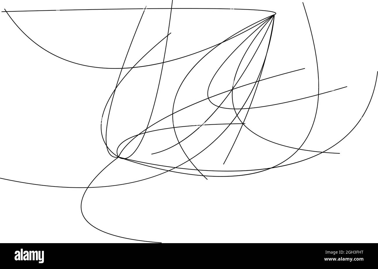 Random curvy, squiggly, tangled lines. Knot, loop, billowy freeform ...