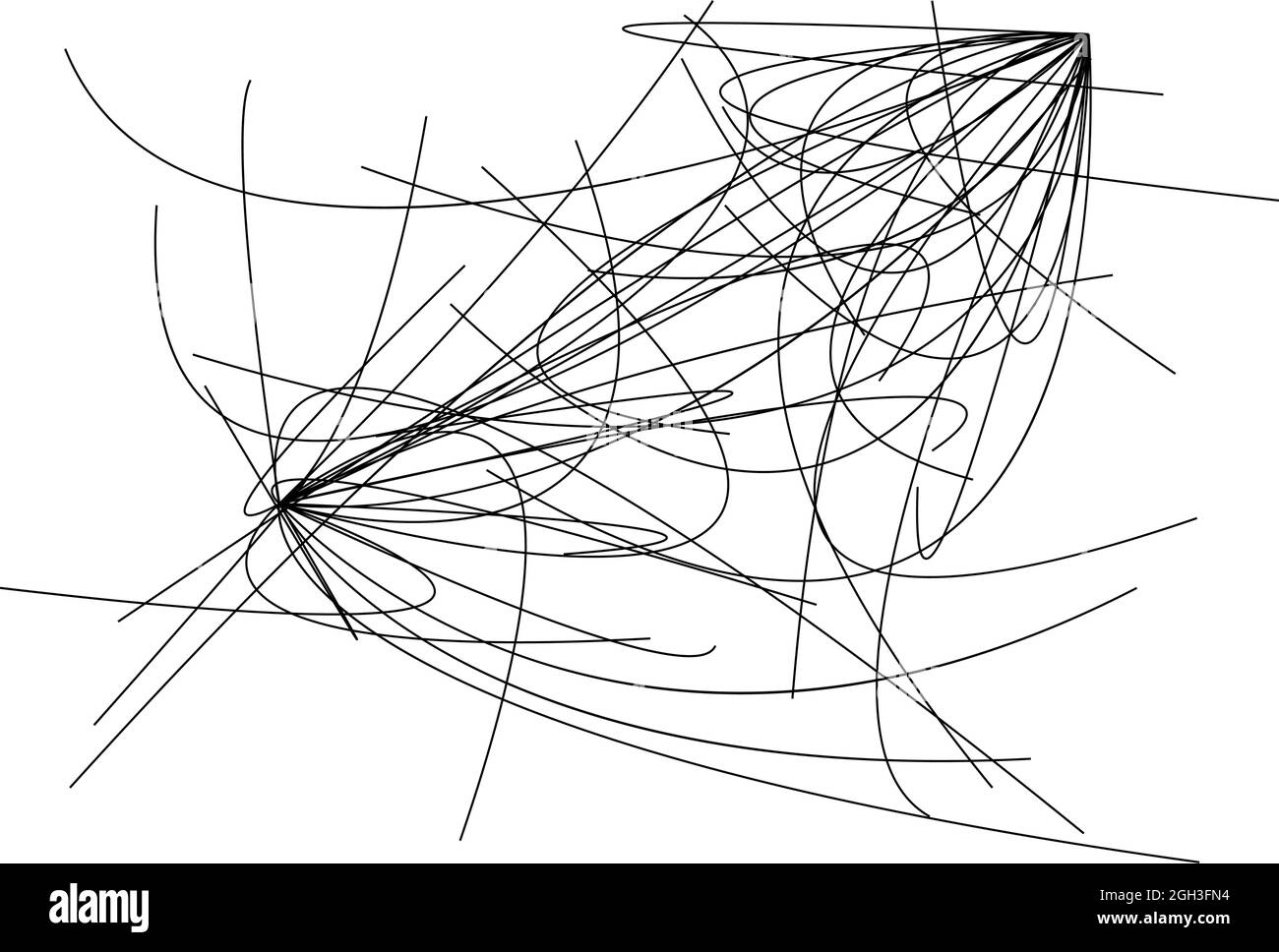 Random curvy, squiggly, tangled lines. Knot, loop, billowy freeform ...