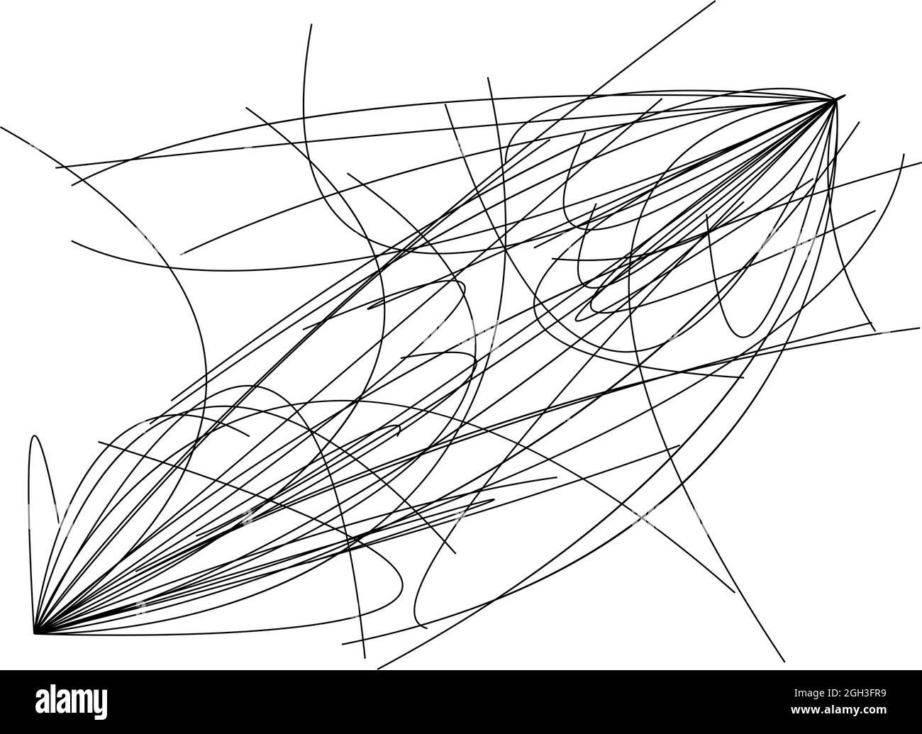 Random curvy, squiggly, tangled lines. Knot, loop, billowy freeform ...