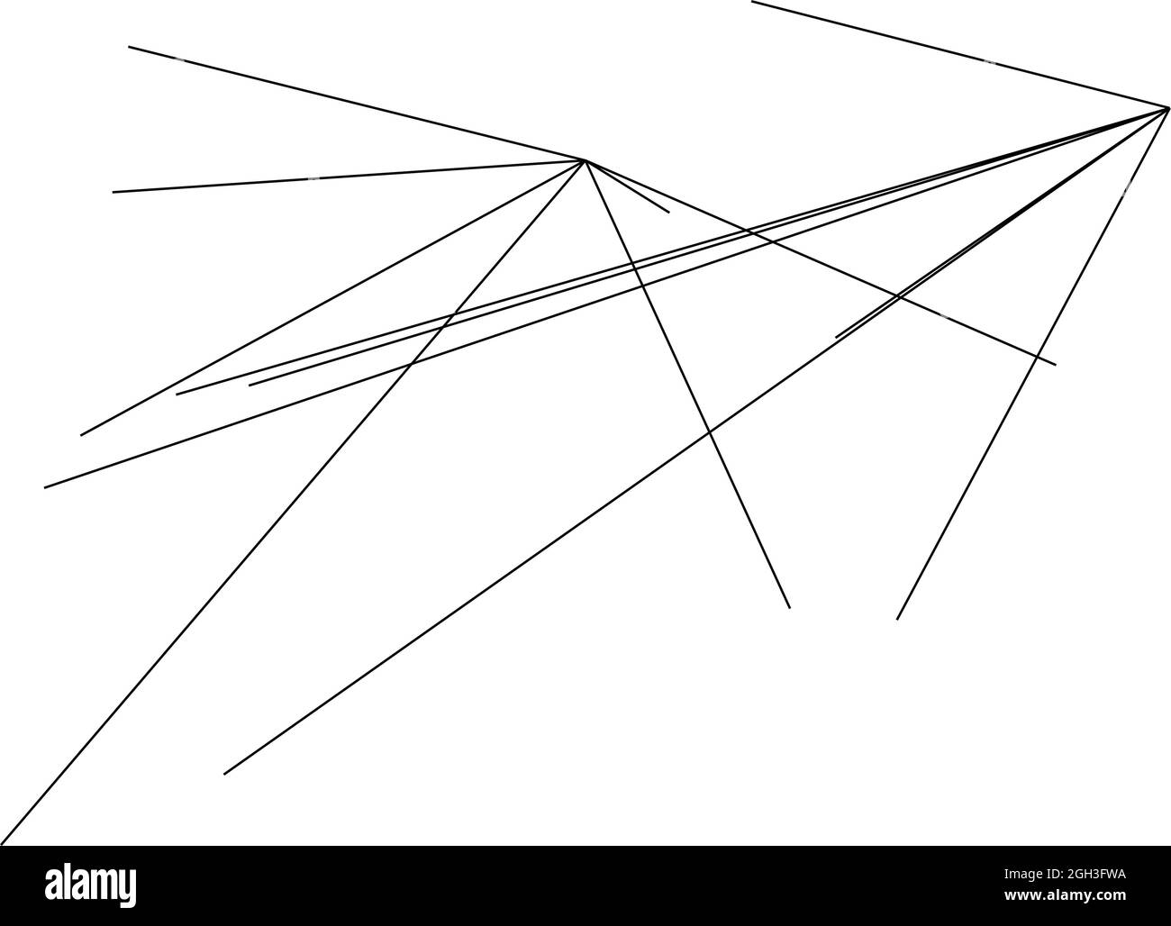 Random structure of angular, geometric lines element. Irregular ...