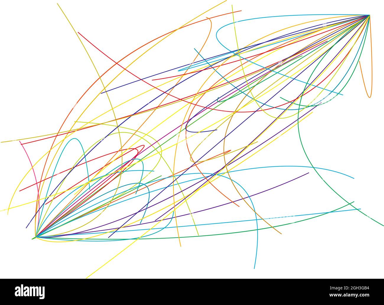 Random curvy, squiggly, tangled lines. Knot, loop, billowy freeform ...