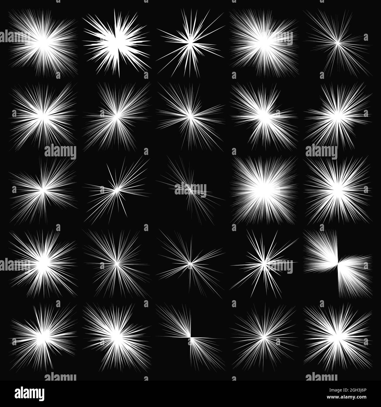 Radial, radiating dynamic rays, beams lines. Starburst, sunburst