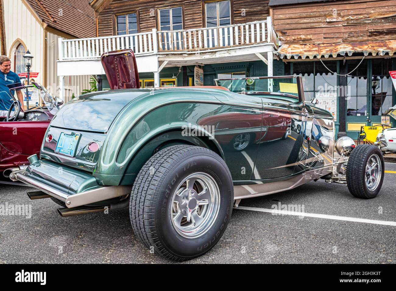 Virginia City, NV - July 30, 2021: Customized 1932 Ford Roadster at a local car show. Stock Photo