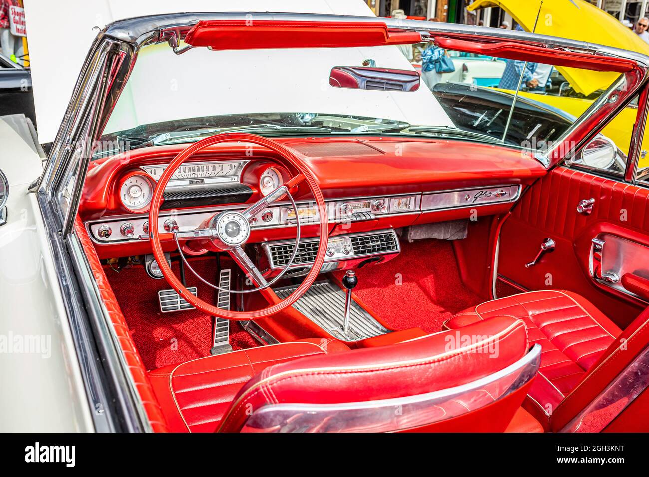 Virginia City, NV - July 30, 2021: 1964 Ford Galaxie 500 convertible at a local car show. Stock Photo