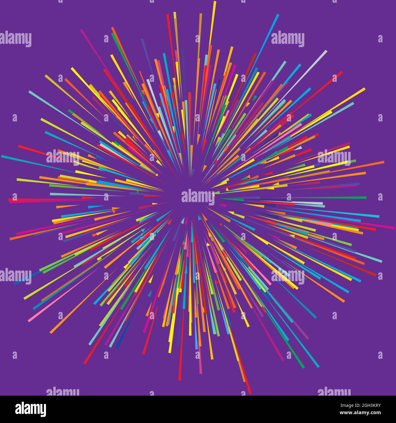 Radial, radiating dynamic rays, beams lines. Starburst, sunburst