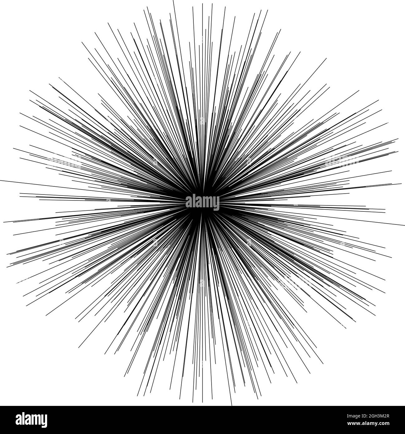 Radial, radiating dynamic rays, beams lines. Starburst, sunburst