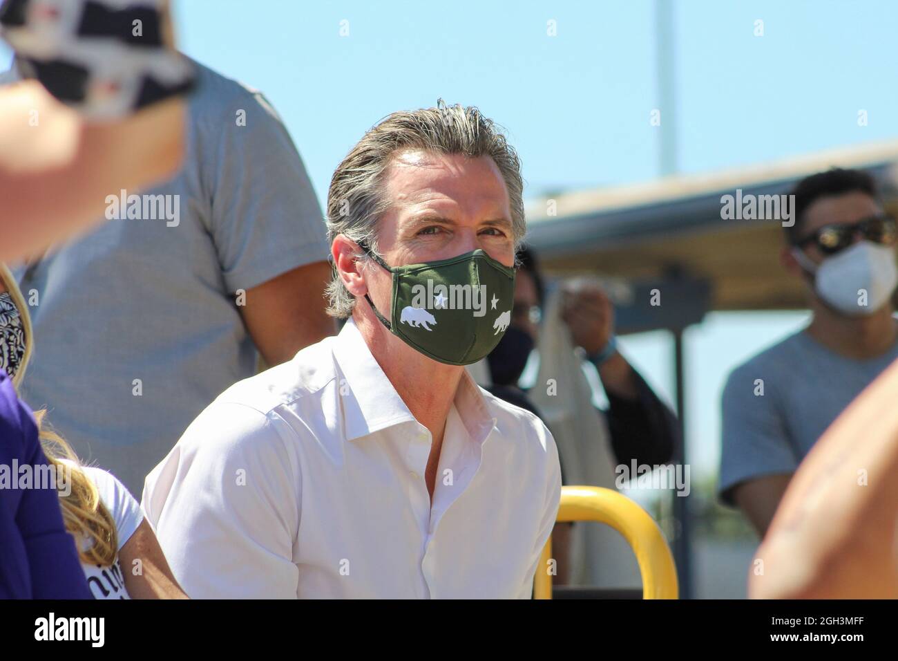 Los Angeles, USA. 04th Sep, 2021. Governor Gavin Newsom at a 'Vote No' rally in Los Angeles, California on September 4, 2021. (Photo by Conor Duffy/Sipa USA) Credit: Sipa USA/Alamy Live News Stock Photo