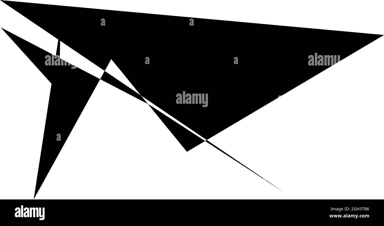 Edgy, ruptured, shatter, splinter shape, design element. Random ...