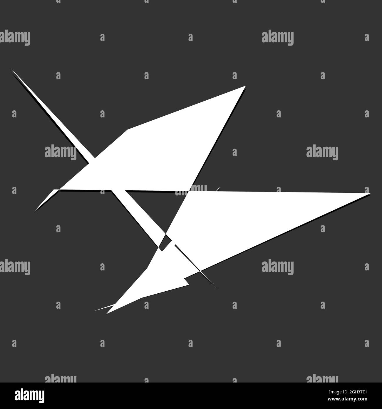 Edgy, ruptured, shatter, splinter shape, design element. Random ...