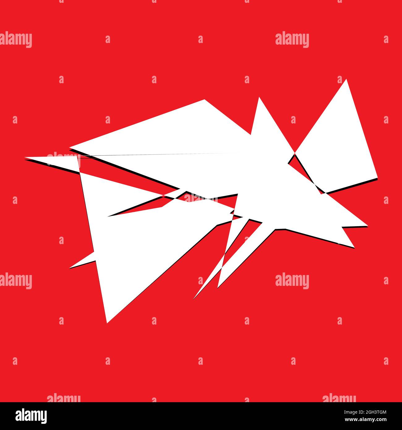 Edgy, ruptured, shatter, splinter shape, design element. Random ...