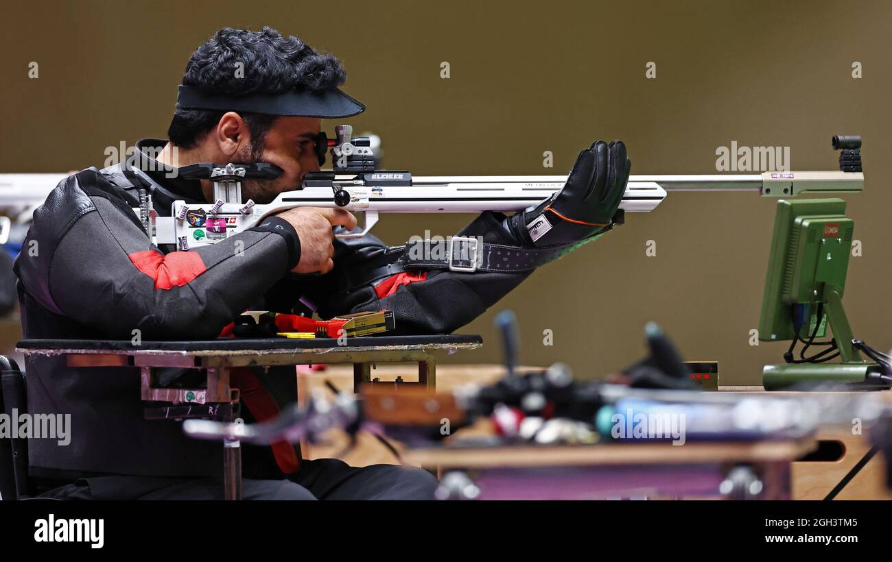 Tokyo 2020 Paralympic Games - Shooting - R6 - Mixed 50m Rifle Prone SH1  Final - Asaka Shooting Range, Tokyo,