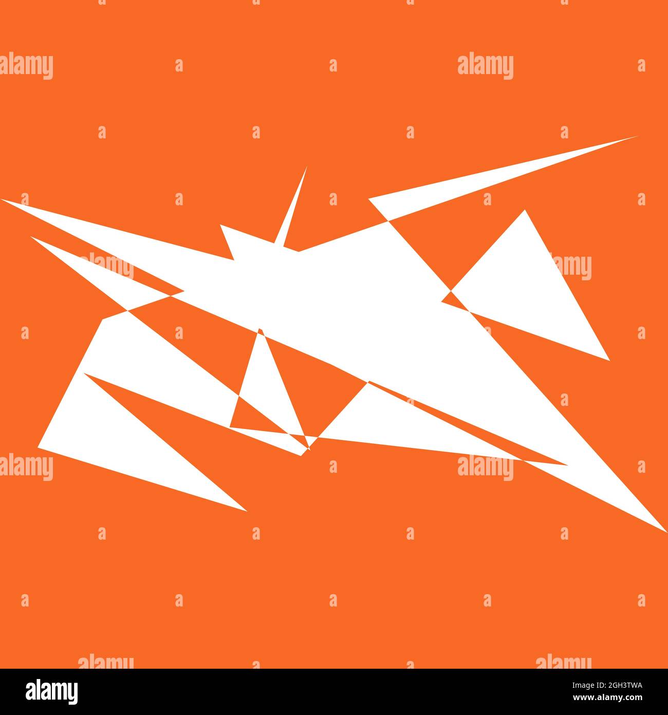 Edgy, ruptured, shatter, splinter shape, design element. Random ...