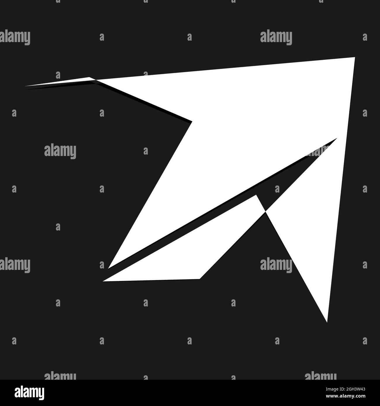 Edgy, ruptured, shatter, splinter shape, design element. Random ...