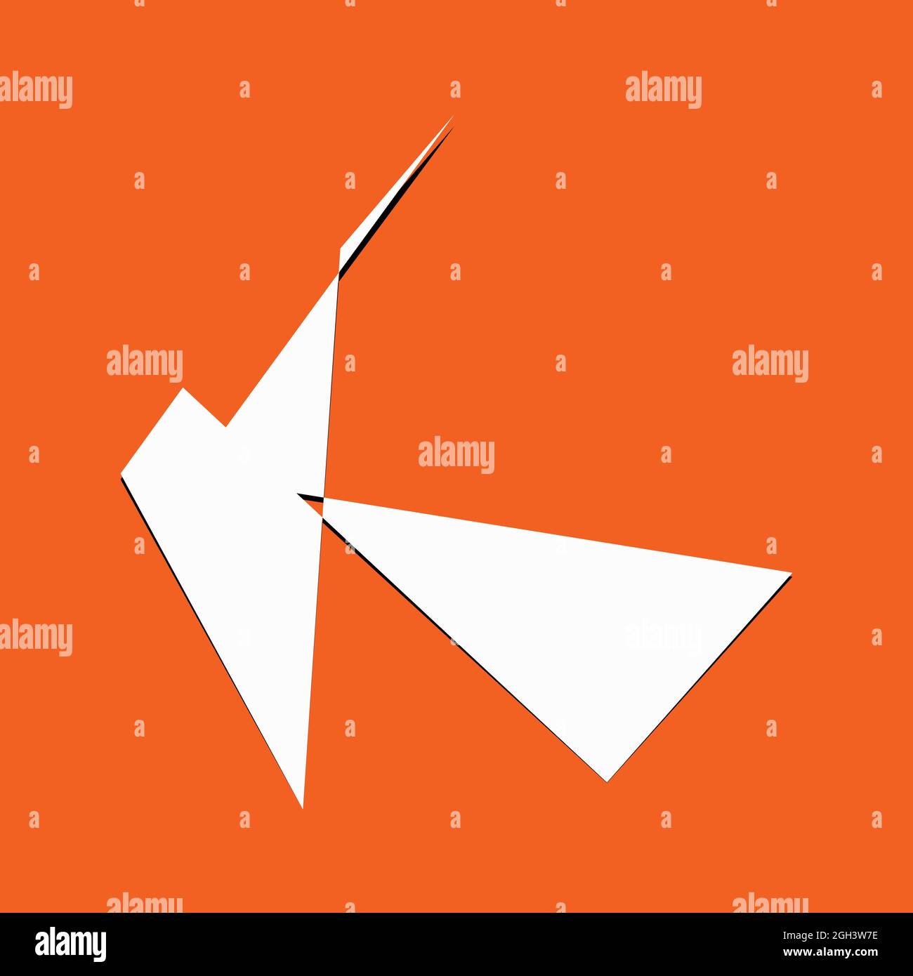 Edgy, ruptured, shatter, splinter shape, design element. Random ...