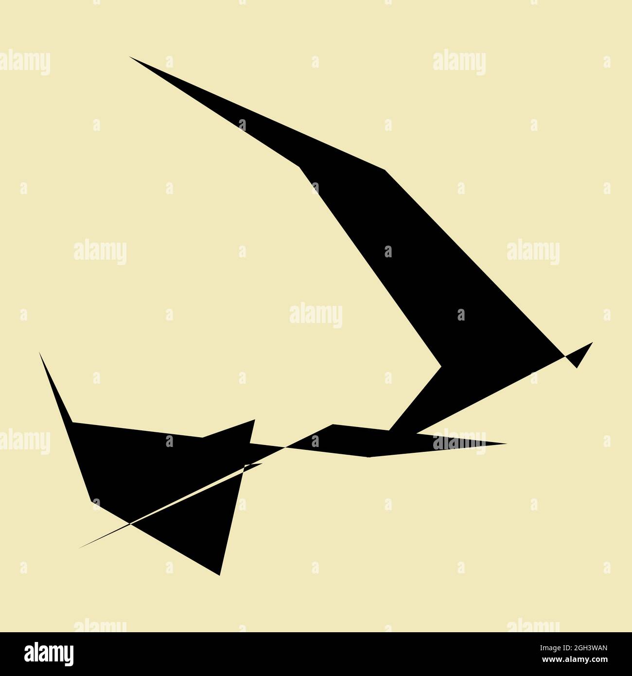 Edgy, ruptured, shatter, splinter shape, design element. Random ...