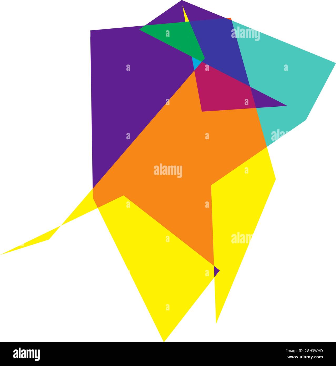 Edgy, ruptured, shatter, splinter shape, design element. Random ...