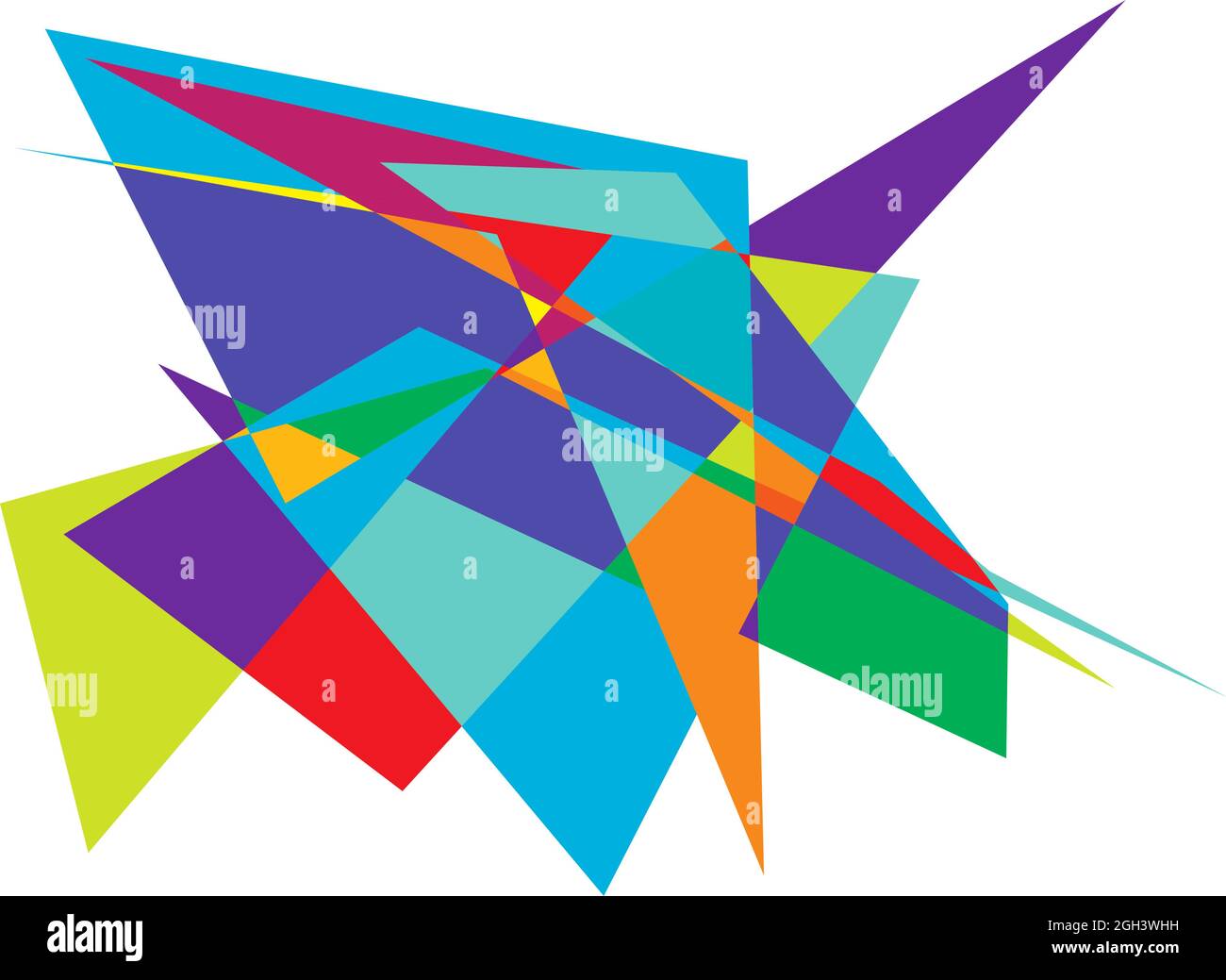 Edgy, ruptured, shatter, splinter shape, design element. Random ...