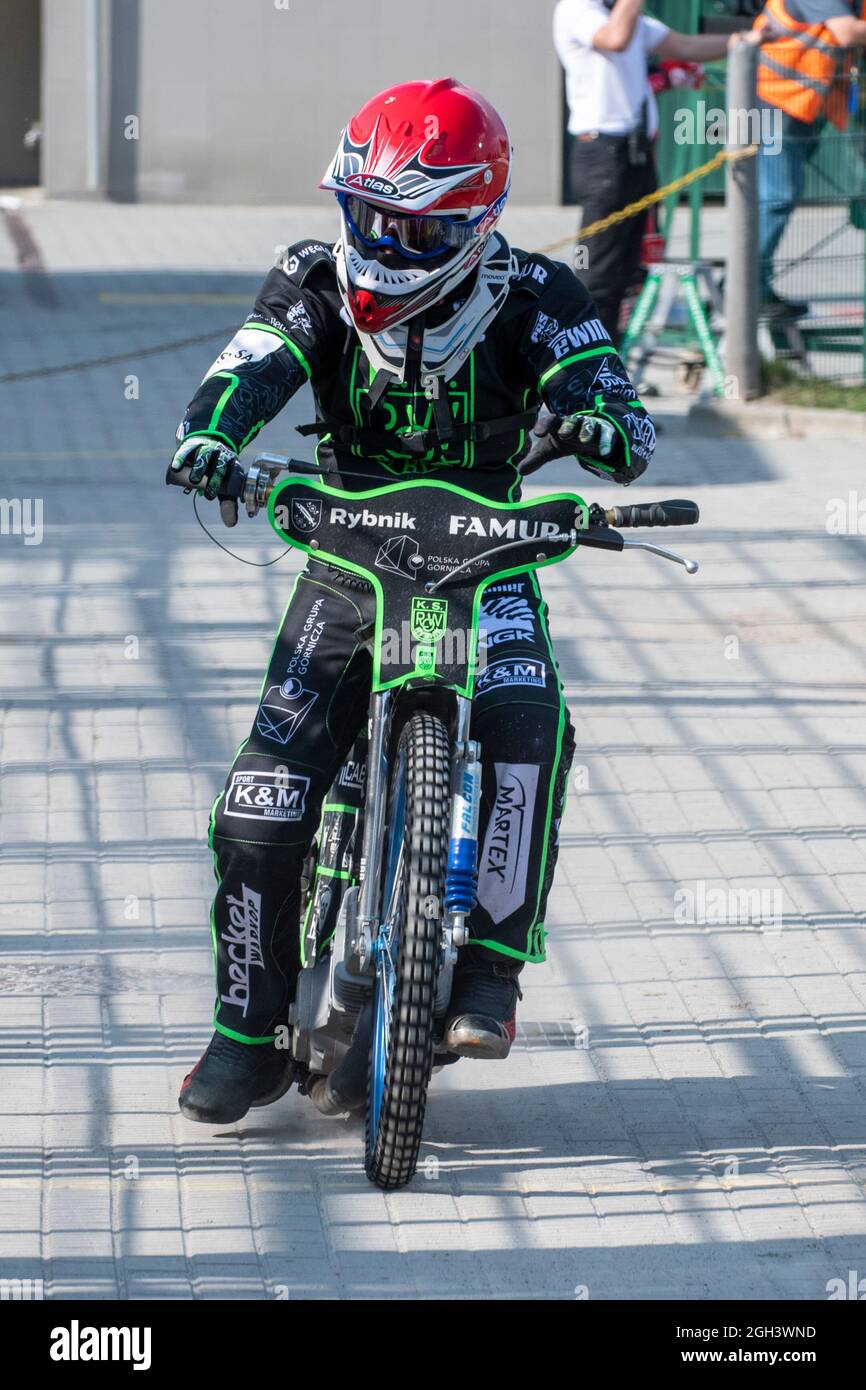 Rybnik, Poland. 04th Sep, 2021. Rune HOLTA of ROW during eWinner Division One Speedway League Play-off match between K.S. ROW Rybnik and ARGED Malesa TZ OSTROVIA at Municipal Stadium in Rybnik, Poland on September 4, 2021 (Photo by Andrew SURMA/ Credit: Sipa USA/Alamy Live News Stock Photo