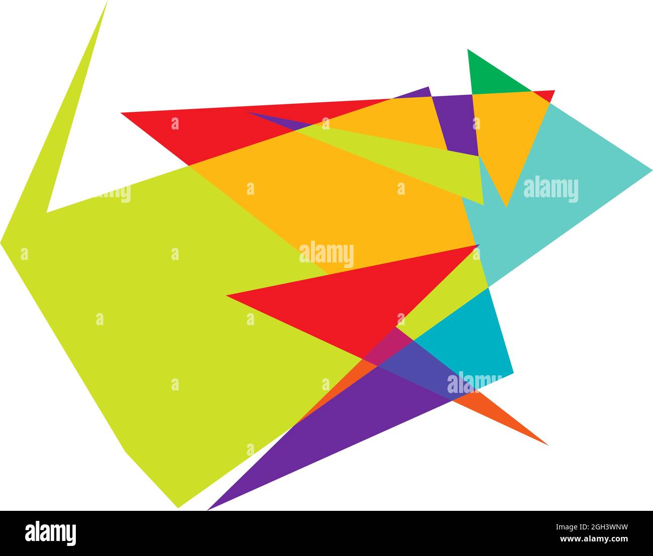 Edgy, ruptured, shatter, splinter shape, design element. Random ...