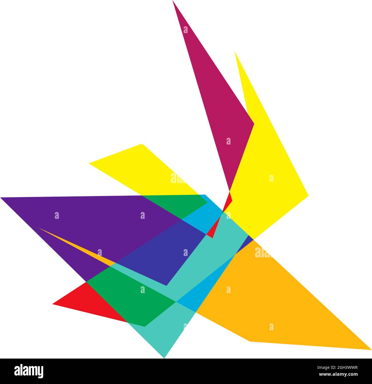 Edgy, ruptured, shatter, splinter shape, design element. Random ...