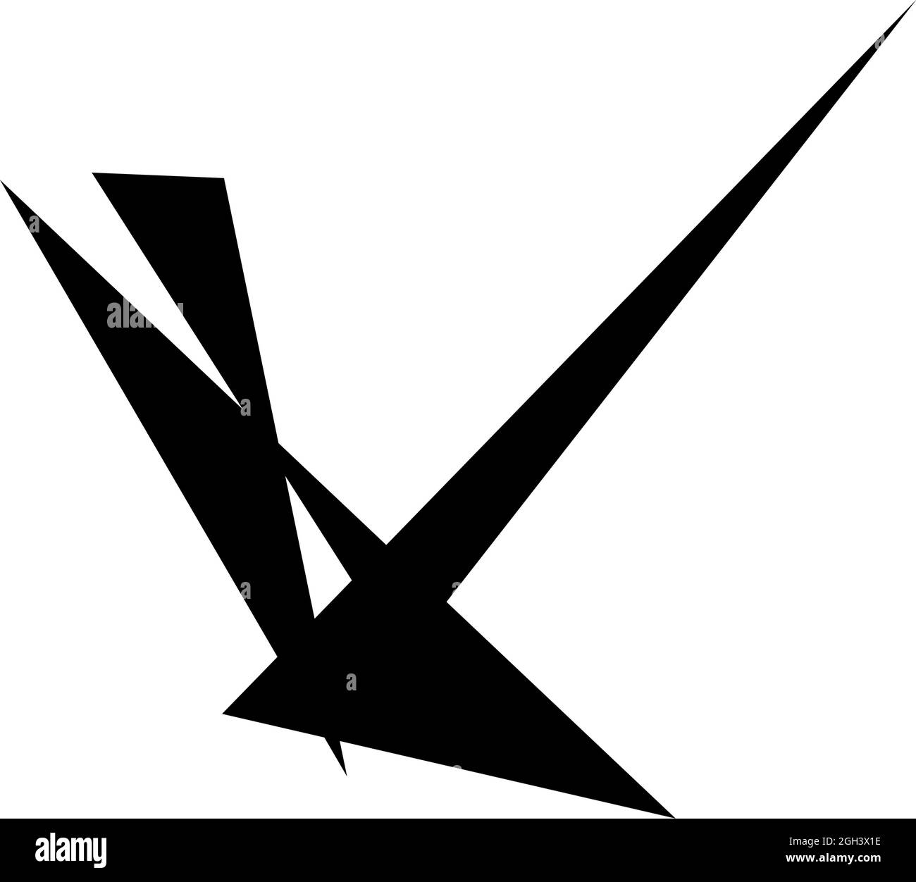 Edgy, ruptured, shatter, splinter shape, design element. Random ...