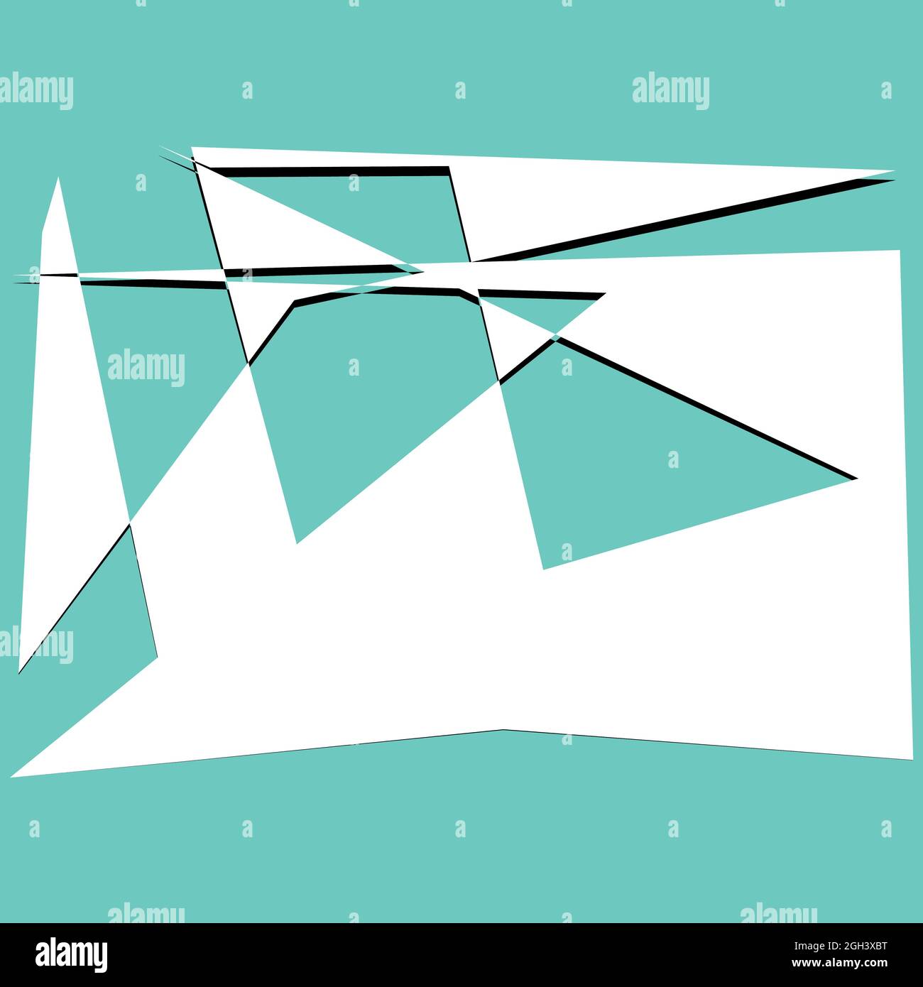 Edgy, ruptured, shatter, splinter shape, design element. Random ...