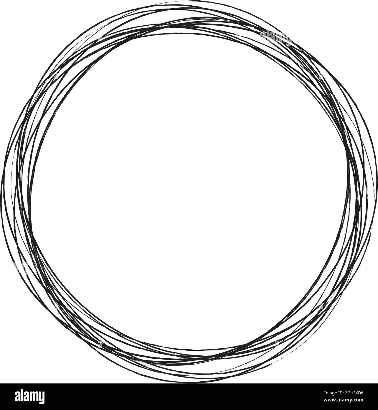 Sketch, scribble, sketchy grungy lines circles. Sketch hand drawn pen