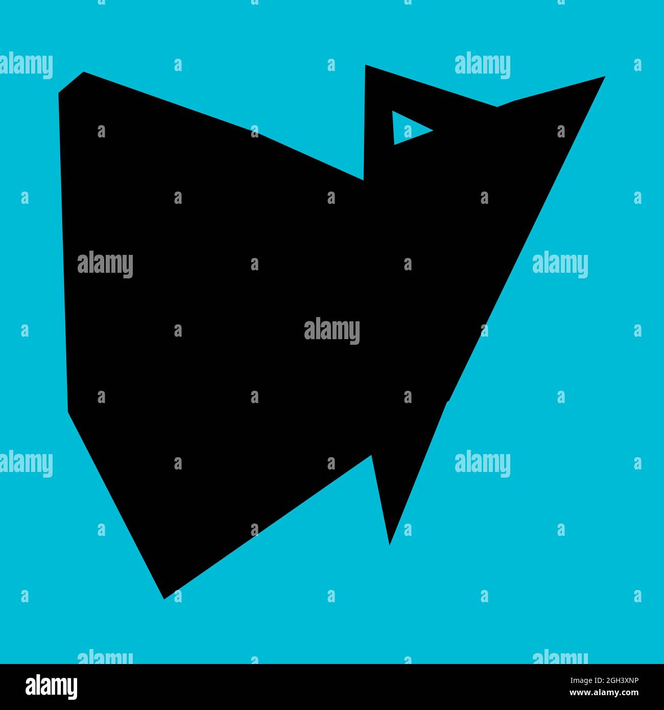 Edgy, ruptured, shatter, splinter shape, design element. Random ...