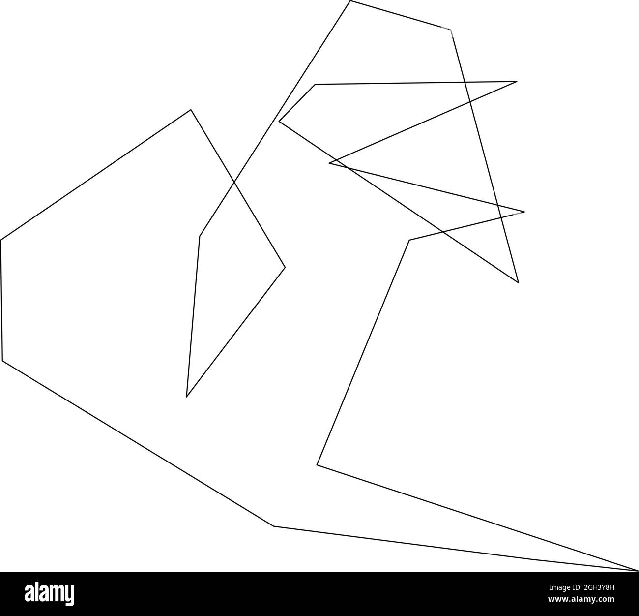 Edgy, ruptured, shatter, splinter shape, design element. Random ...