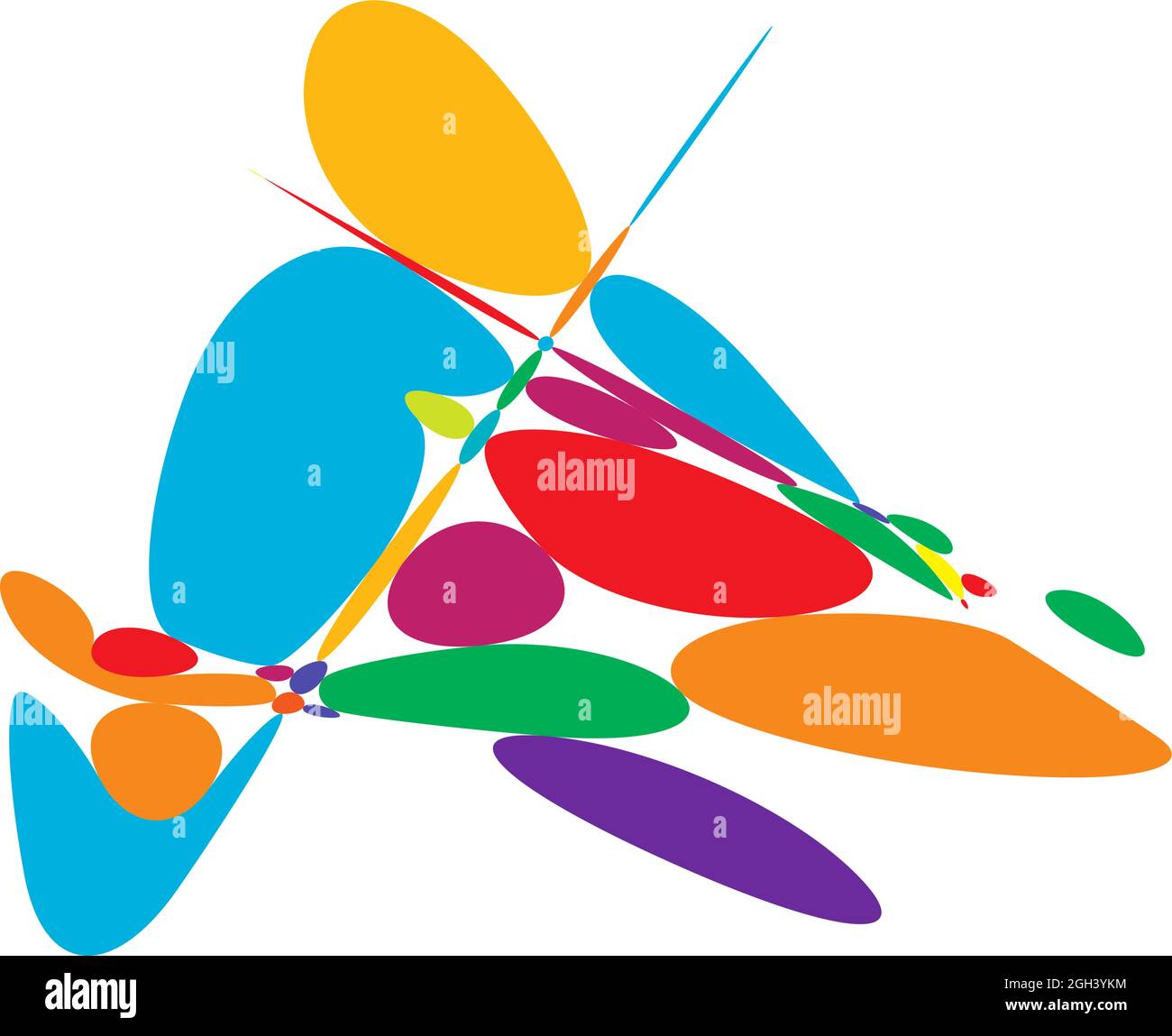 Random curvy, squiggle, freehand abstract shape. Squiggle, wriggle ...
