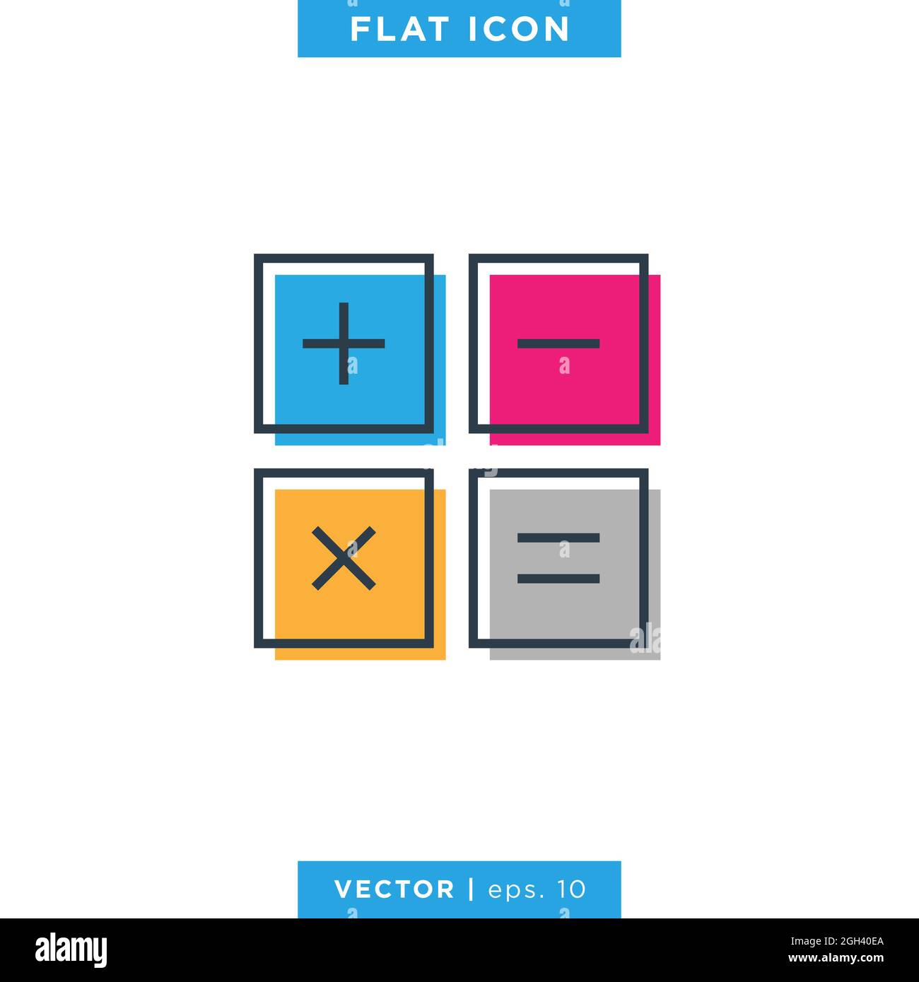 Calculator icon vector stock illustration design template. Vector eps 10. Stock Vector