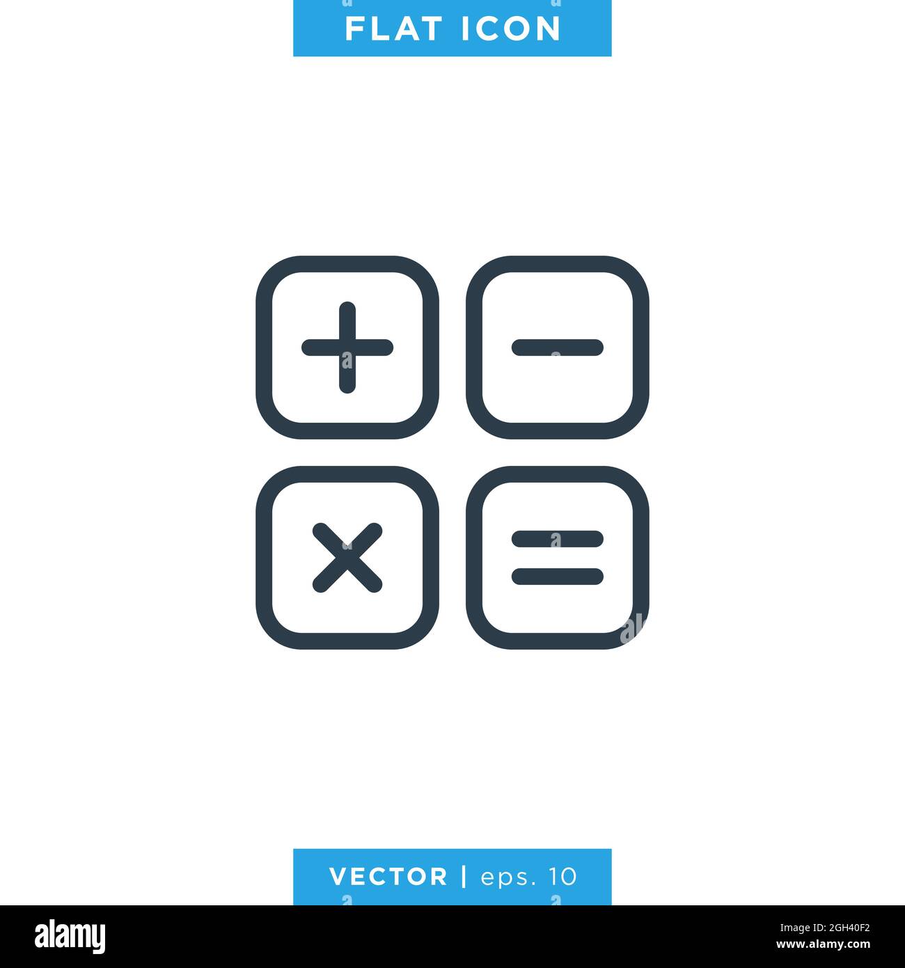 Calculator icon vector stock illustration design template. Vector eps 10. Stock Vector