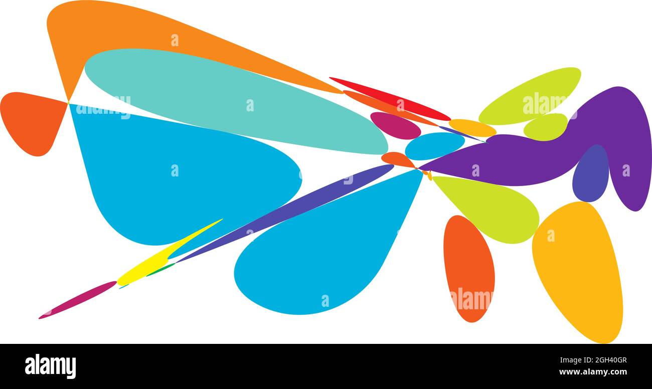 Random curvy, squiggle, freehand abstract shape. Squiggle, wriggle ...
