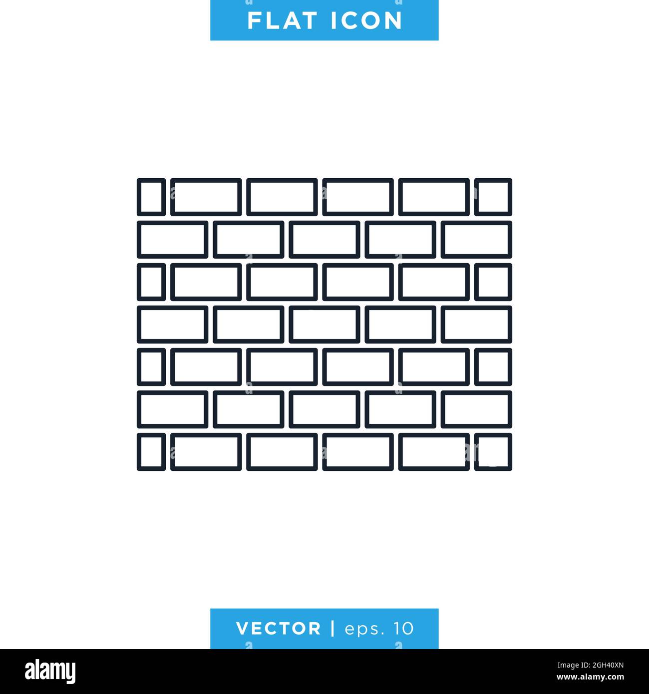 Brick wall icon vector stock Illustration design template. Vector eps ...