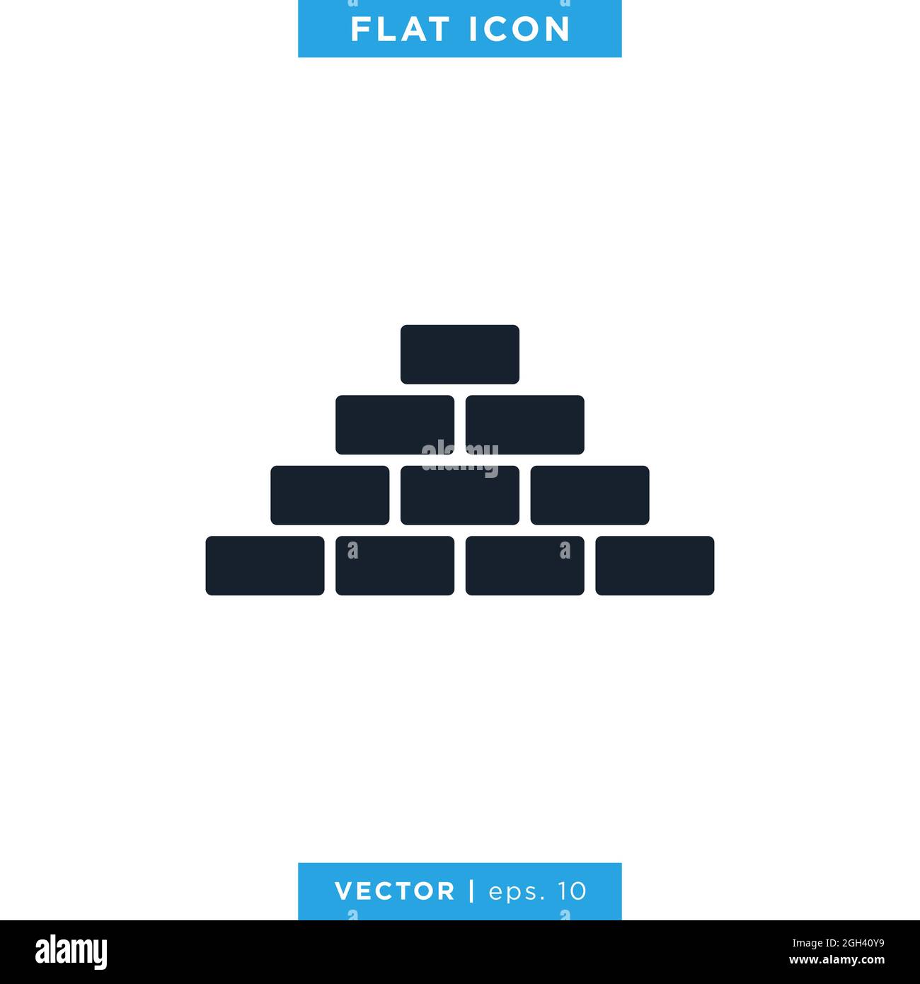 Brick wall icon vector stock Illustration design template. Vector eps ...
