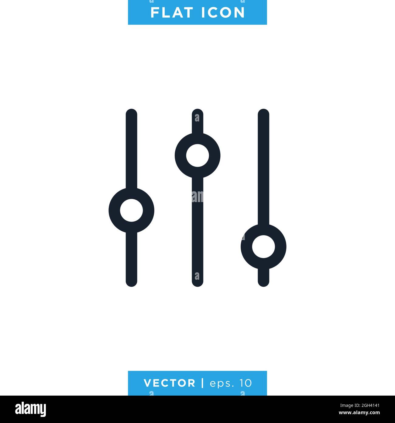 Equalizer icon vector stock illustration design template. Vector eps 10 ...
