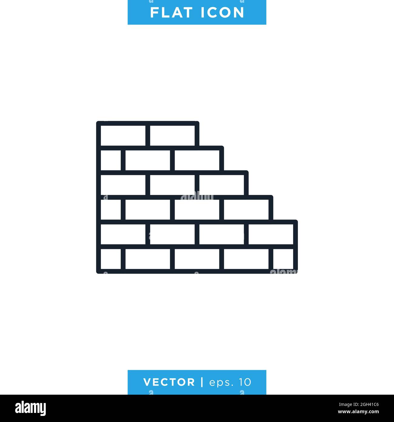 Brick wall icon vector stock Illustration design template. Vector eps ...