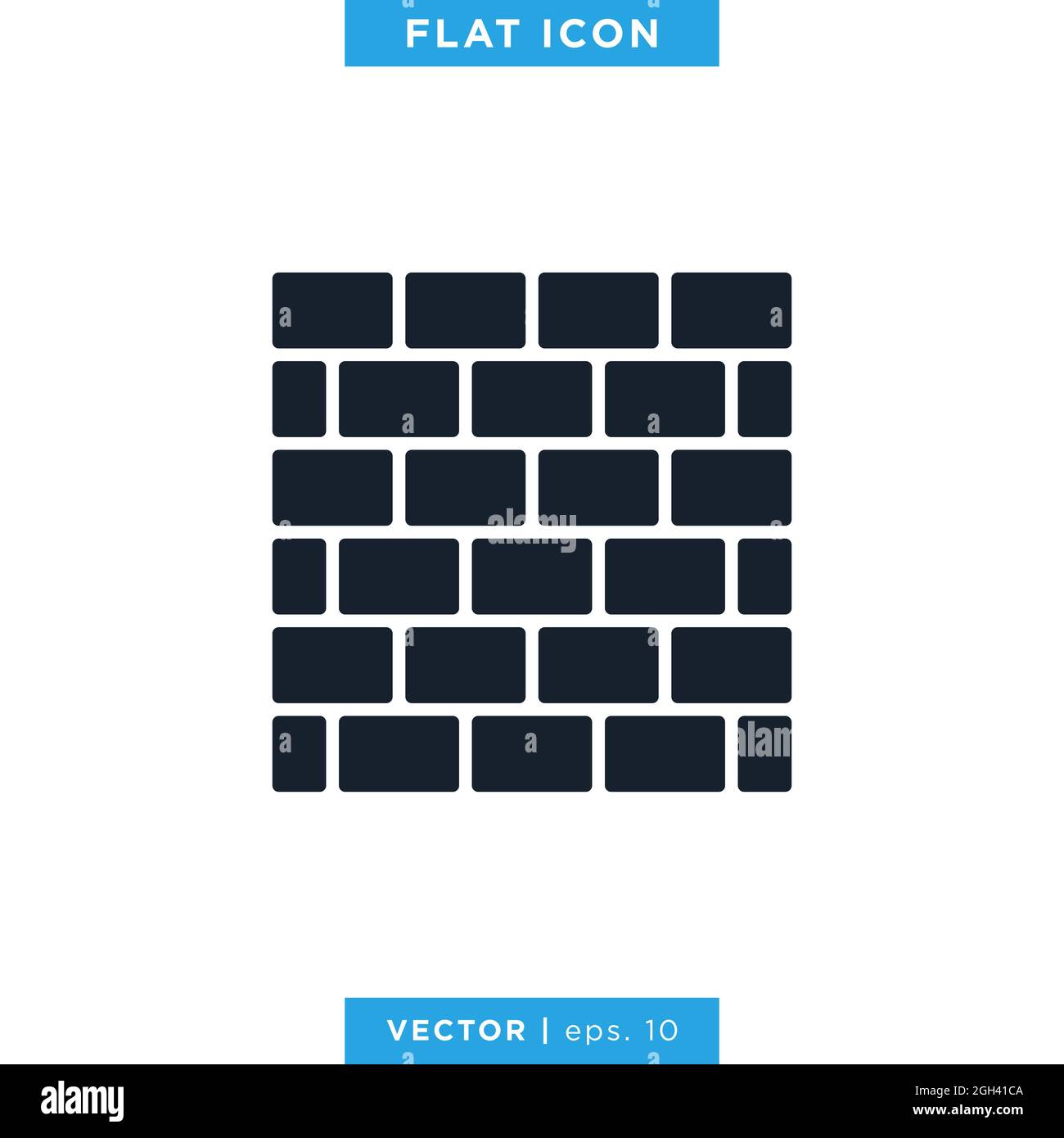 Brick wall icon vector stock Illustration design template. Vector eps 10. Stock Vector