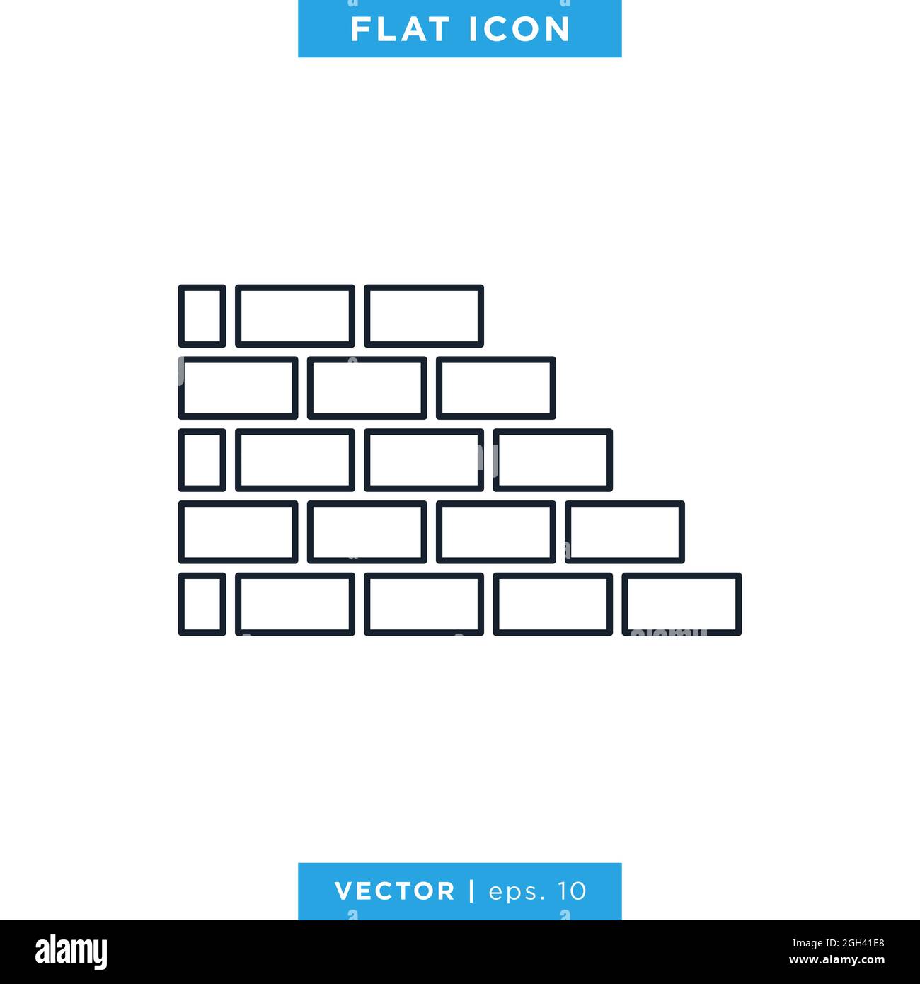 Brick wall icon vector stock Illustration design template. Vector eps ...