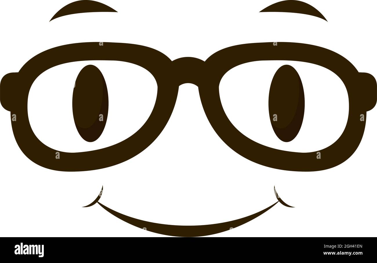 nerd face icon on white background Stock Vector Image & Art - Alamy