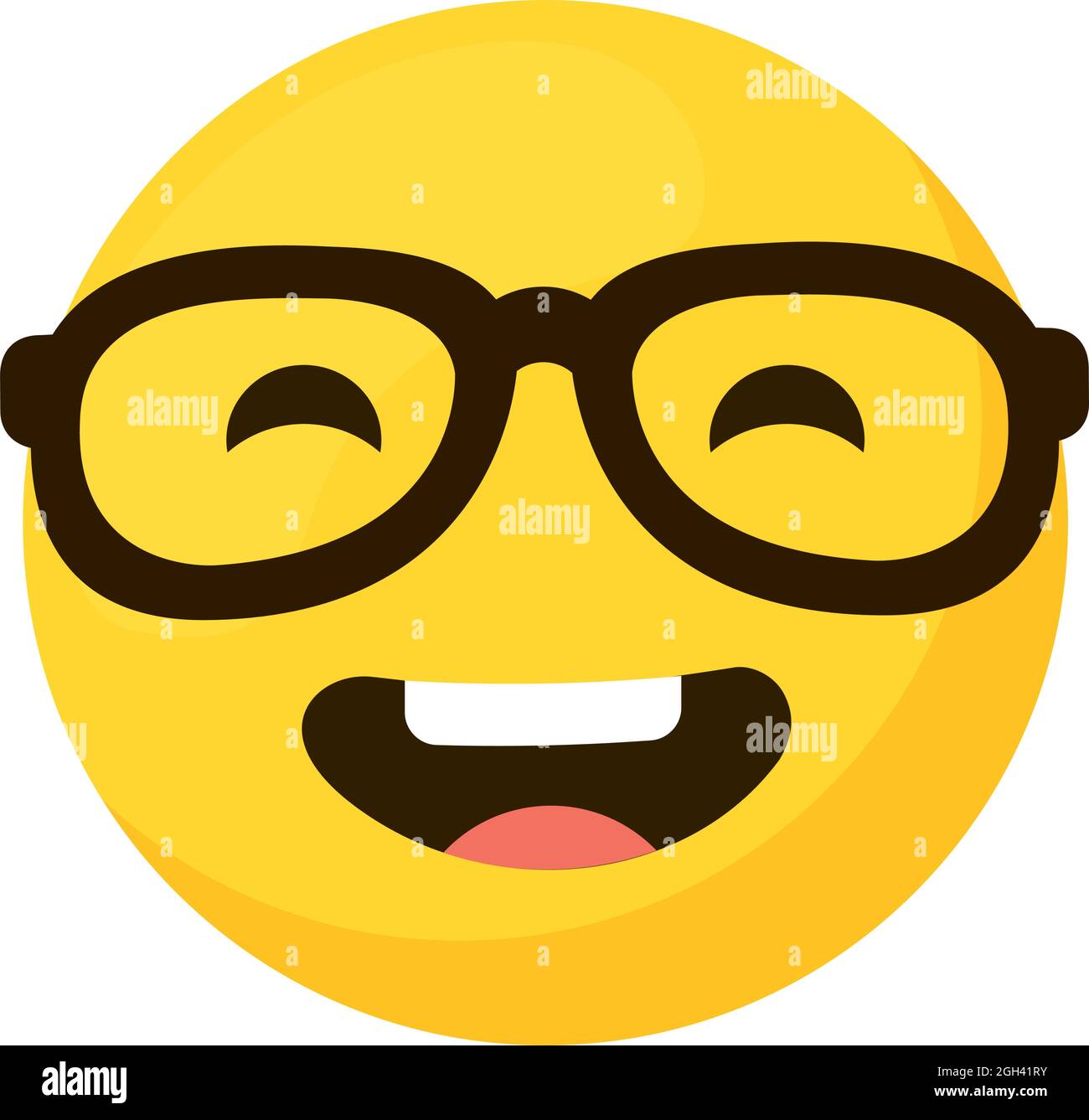 nerd emoji on white background Stock Vector Image & Art - Alamy