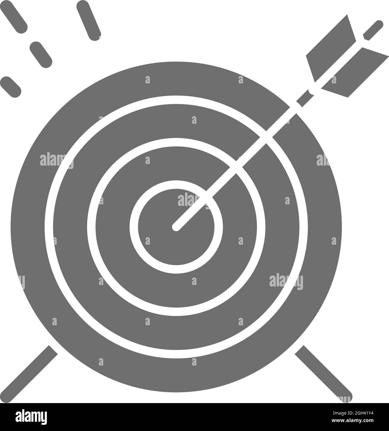 Target, goal grey icon. Isolated on white background Stock Vector Image & Art Alamy