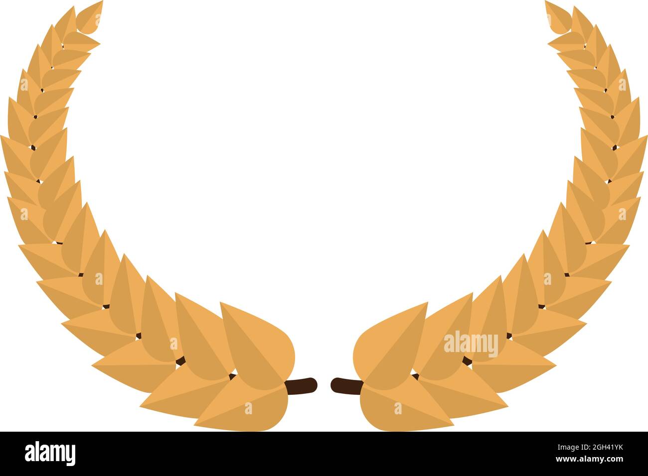 golden laurel wreath on white background Stock Vector Image & Art - Alamy