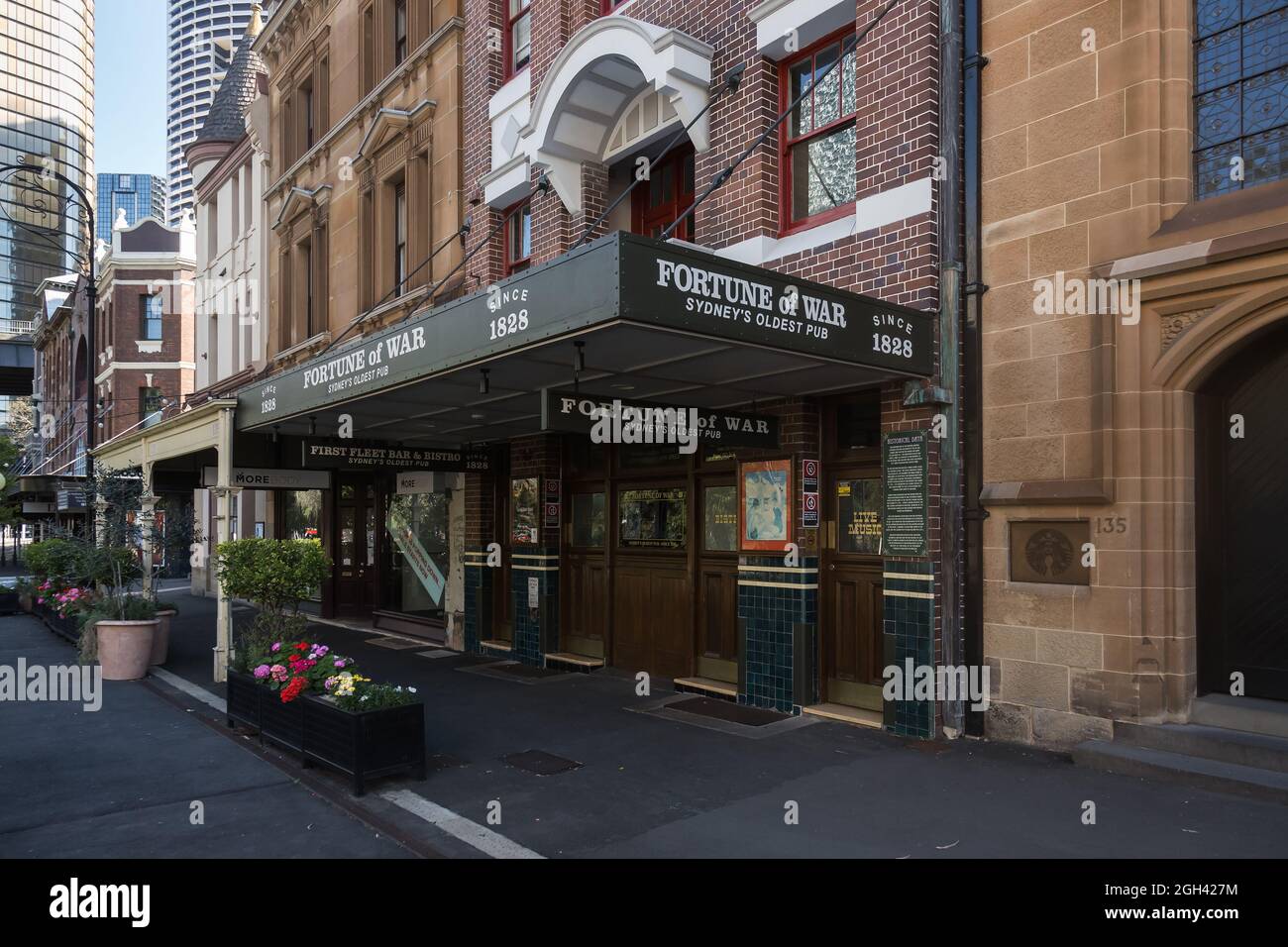 Sydney, Australia. Wednesday, 4th September 2021. The Sydney central business district looking very deserted as daily Covid-19 cases keep increasing. Stock Photo